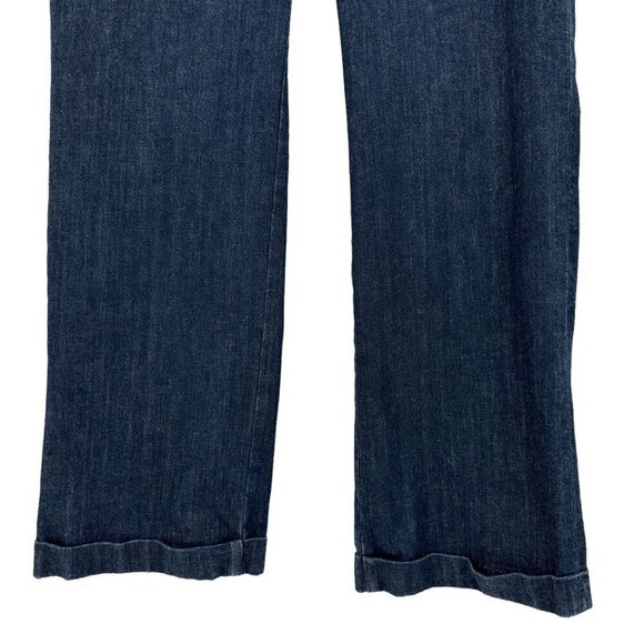 Boden Dark Denim Cuffed Wide Leg Jeans Womens 12L - Long - Picture 3 of 8